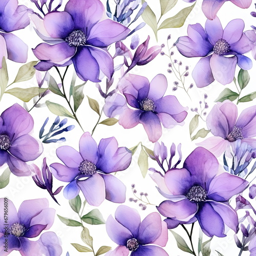 purple flowers watercolor seamless patterns  watercolor picture of flowers  floral