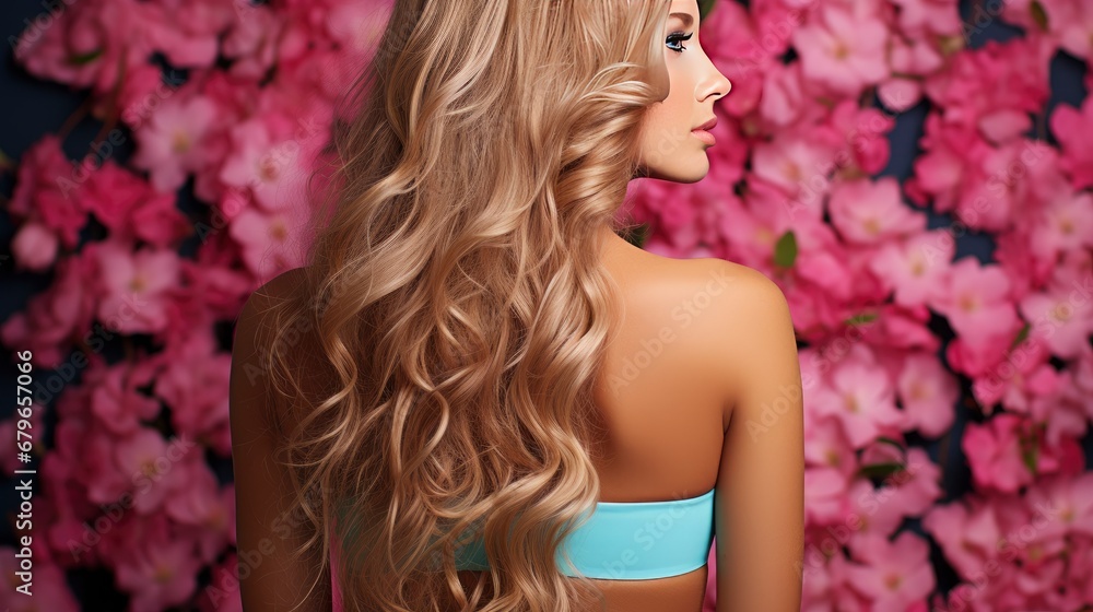Young Woman Long Hair Flowery Fashion, HD, Background Wallpaper, Desktop Wallpaper