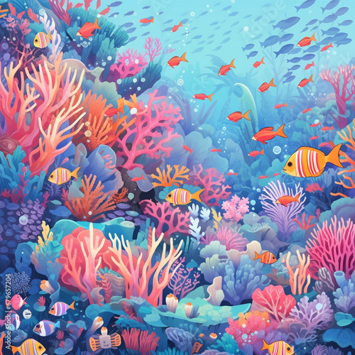 coral  fish  underwater  sea  reef  ocean  water  tropical  diving  animal  marine  nature  ai
