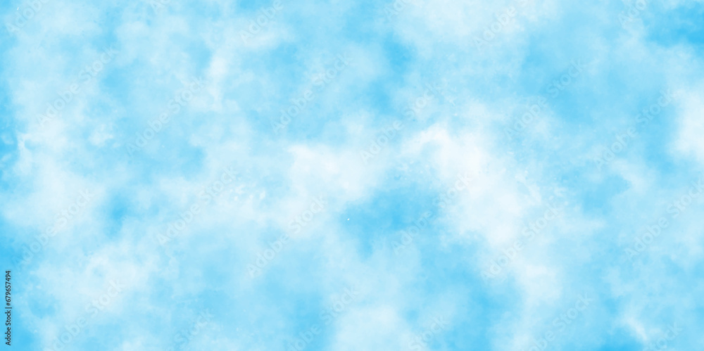 Abstract blurry defocused and grainy blue sky shades Watercolor background,Beautiful grunge blue background with space and for any design.