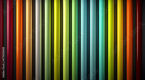  Bright neon bars in colourful alignment. 
