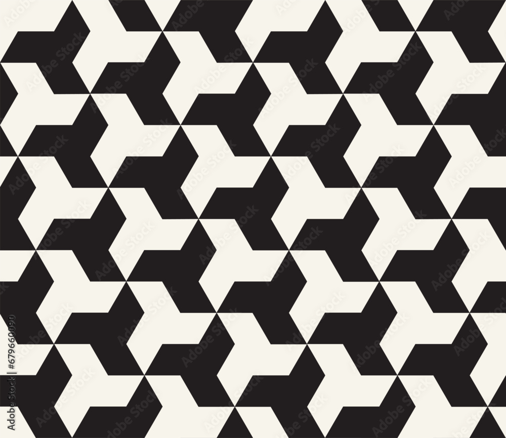 Vector seamless pattern. Repeating geometric elements. Stylish monochrome background design. Vector seamless pattern. Repeating geometric elements. Stylish monochrome background design.