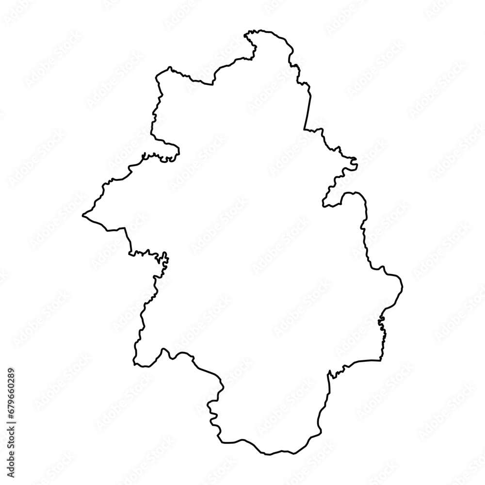 Kankan region map, administrative division of Guinea. Vector illustration.