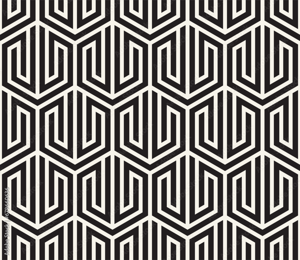Vector seamless pattern. Repeating geometric elements. Stylish monochrome background design. Vector seamless pattern. Repeating geometric elements. Stylish monochrome background design.
