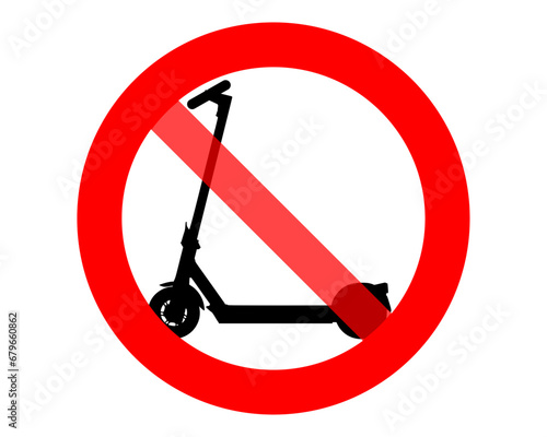 Verbotsschild Tretroller 