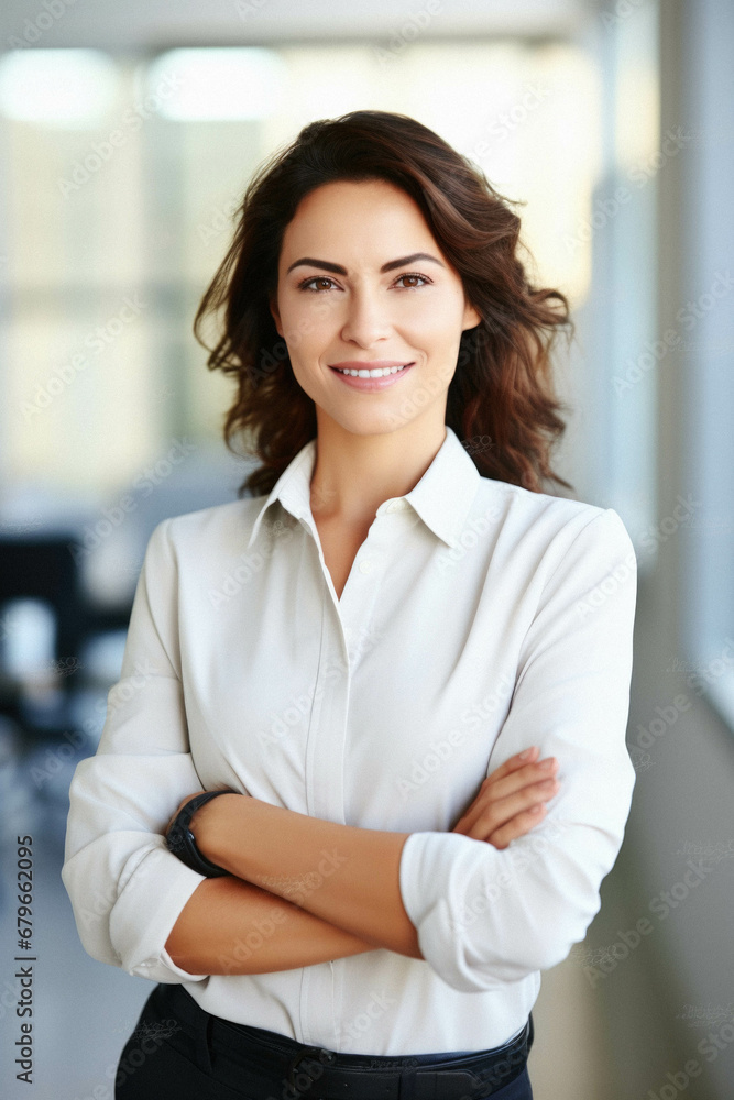 Smiling business woman portrait. Smiling business woman portrait.