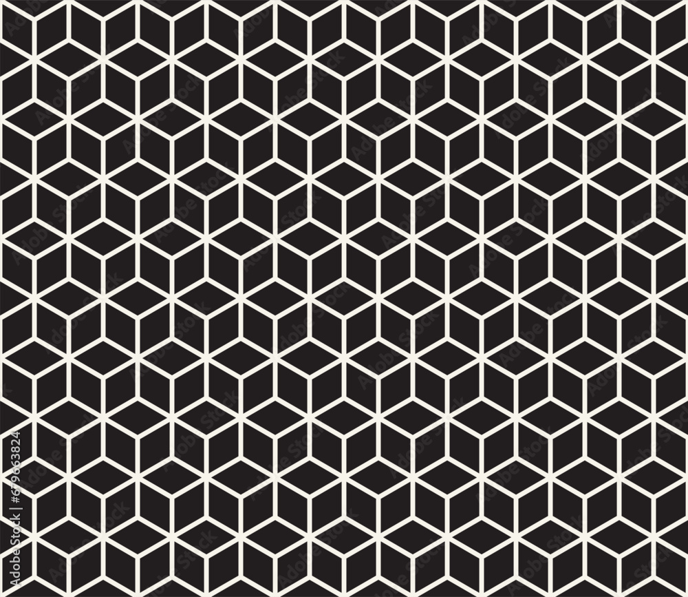 Vector seamless pattern. Repeating geometric elements. Stylish monochrome background design. Vector seamless pattern. Repeating geometric elements. Stylish monochrome background design.