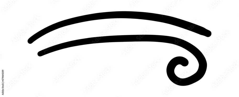 Doodle wind lines. Air sketch. Cartoon hand drawn windmill. Vector wave clipart Doodle wind lines. Air sketch. Cartoon hand drawn windmill. Vector wave clipart