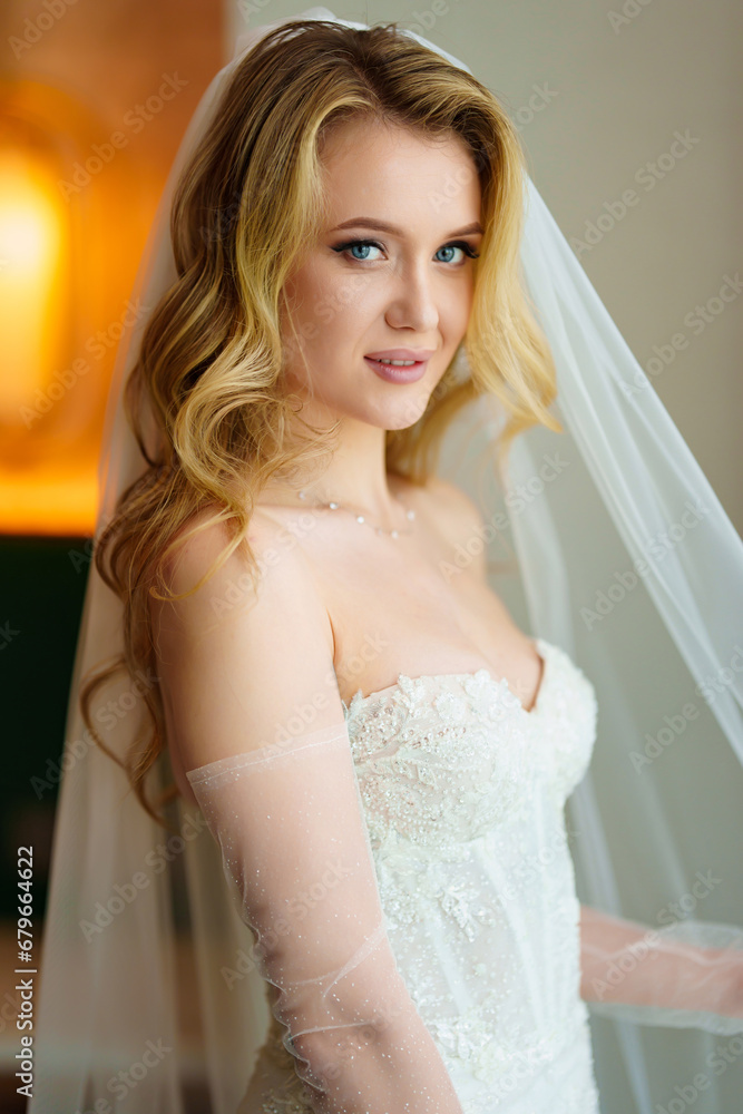 a beautiful, delicate and sexy blonde bride in a veil. Wedding services. a beautiful, delicate and sexy blonde bride in a veil. Wedding services.