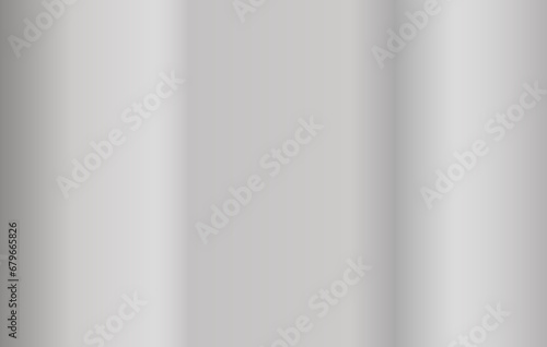Metal silver gradient. Gray shiny aluminum shapes. Vector chrome plate button