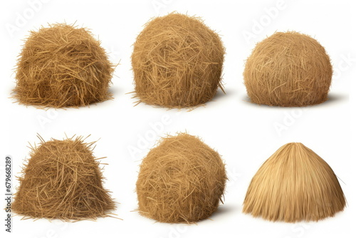 haystack on white background photo