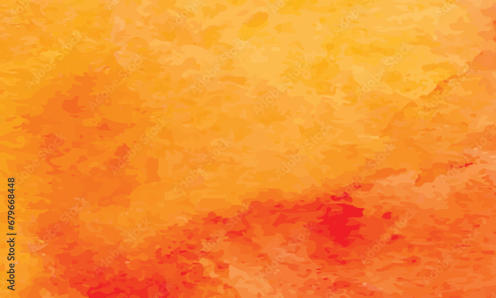 Abstract watercolor paint background for yellow and red color