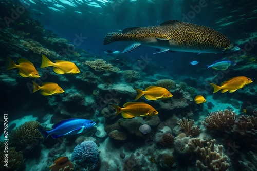 coral reef with fish © Malik