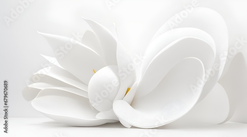 white flower on a black background