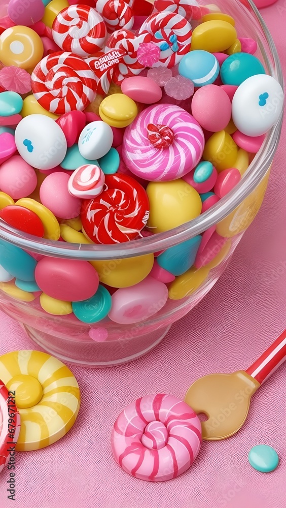 Fototapeta premium colorful candies on a plate
