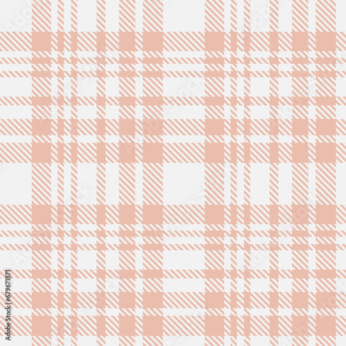 White Beige Tartan Plaid Pattern Seamless. Check fabric texture for flannel shirt, skirt, blanket
