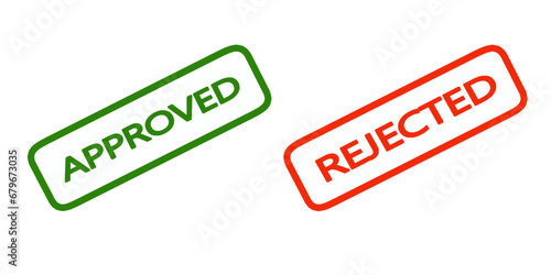 Approve and rejected stamp. Business concept design symbols for your web site design, logo, app.