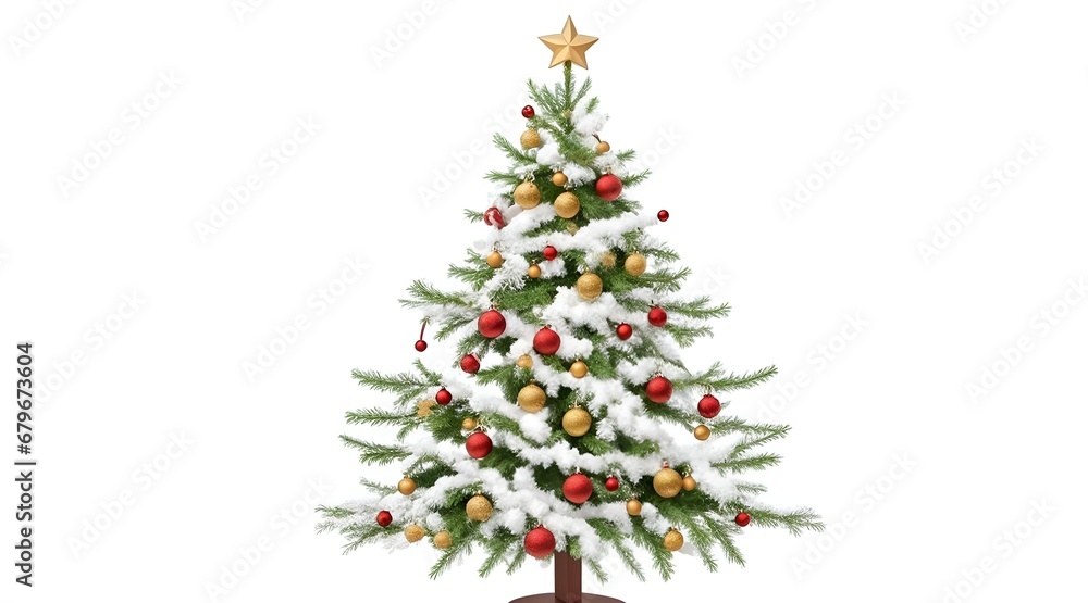 Fototapeta premium decorated christmas tree