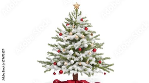 christmas tree isolated on white