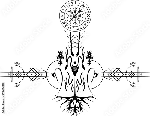Wikinger Runen, Wurzeln und Symbole - Ornamente und Runenkreis