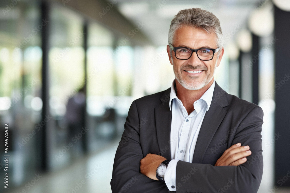 Handsome confident businessman smiling. Handsome confident businessman smiling.