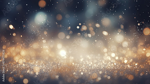 Glitter bokeh festive background 