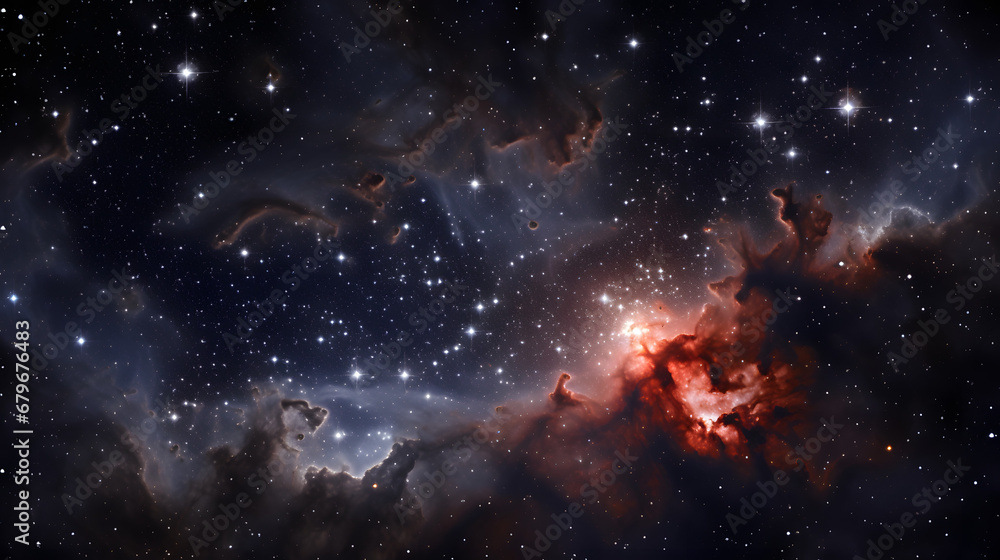 Star cluster captured by astronomical telescope Star cluster captured by astronomical telescope