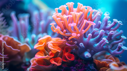 Macro view of vibrant coral in underwater reef © Matthias