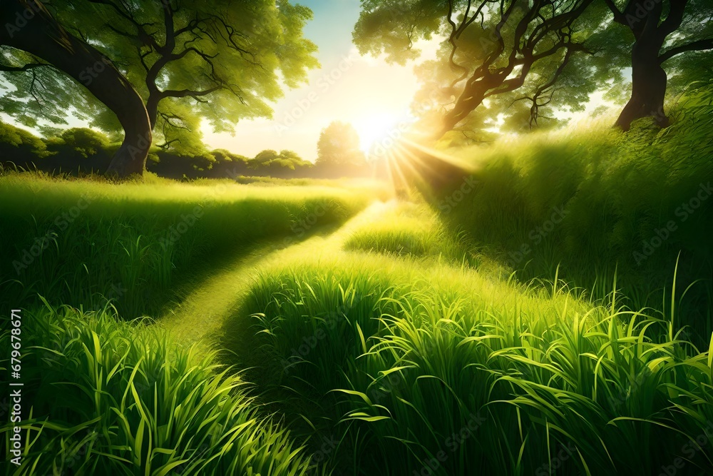 sun shining through the forest sun shining through the forest