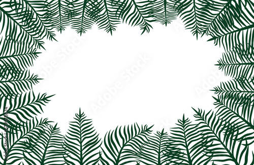 Cute fern leaves in Merry Christmas Background1-2