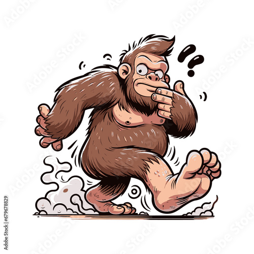 Bigfoot Vector Cartoon Illustration 1