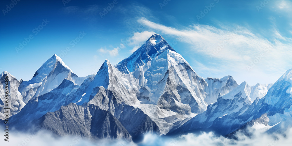 Amazing landscape of Mount Everest