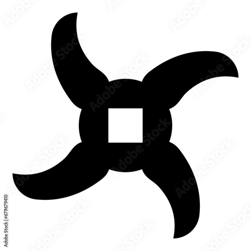 Knife for meat grinder mincer chopper accessory spare component part icon black color vector illustration image flat style