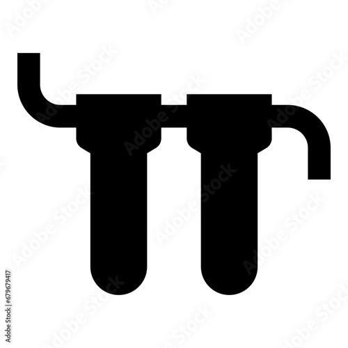 Water filters to purify drinking icon black color vector illustration image flat style
