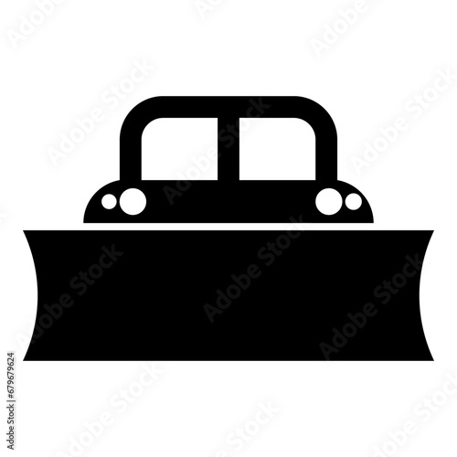 Snowblower snow clear machine snowplow truck plough clearing vehicle equipped seasons transport winter highway service equipment clean icon black color vector illustration image flat style