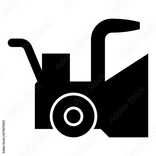Snowblower snow clear machine snowplow truck plough clearing vehicle equipped seasons transport winter highway service equipment clean icon black color vector illustration image flat style