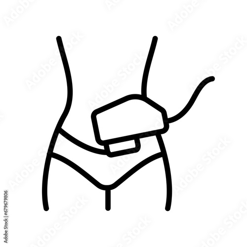 Remove hair epilator icon outline vector. Skin care. Laser epilation linear vector sign symbol