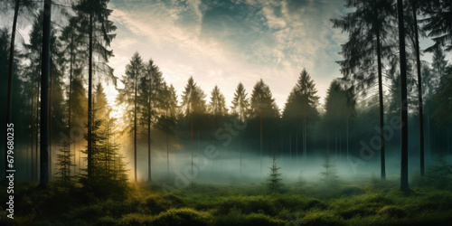 Foggy forest in the morning  © AhmadSoleh