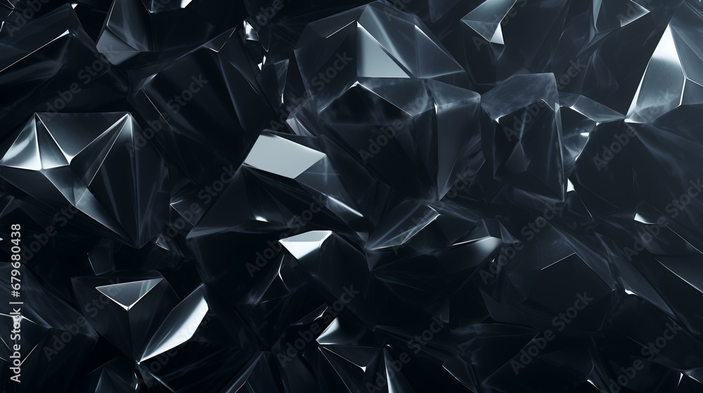 3d render abstract black crystal background 3d render abstract black crystal background