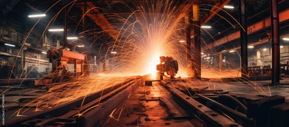 A Factory of Steel: A Glimpse into the World of Steel Manufacturing Created With Generative AI Technology