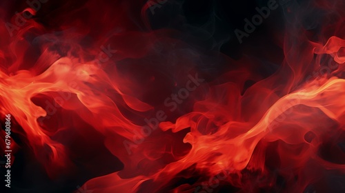 A fiery toned red sky and abstract black and red background