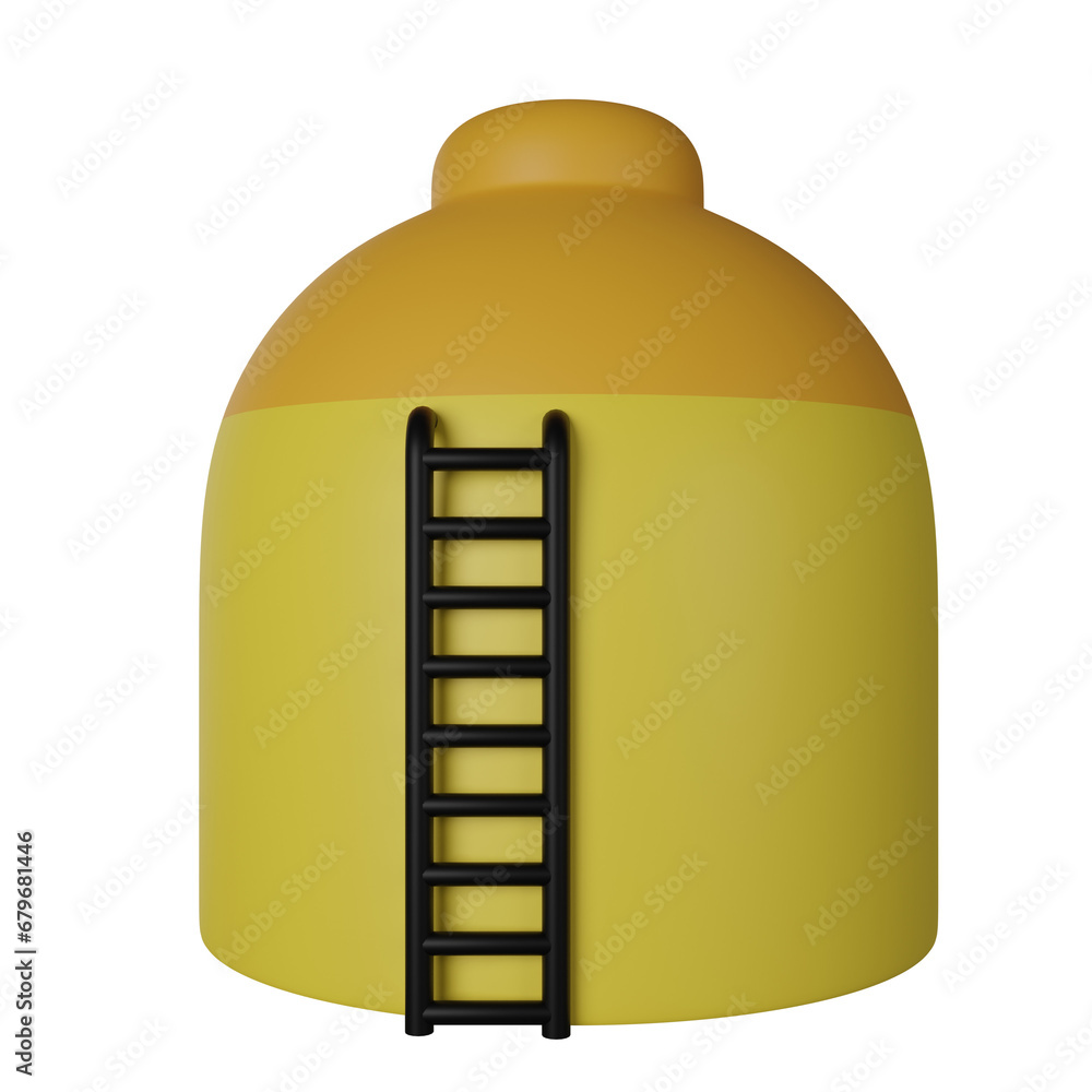 Silo 3D Icon Illustration Silo 3D Icon Illustration