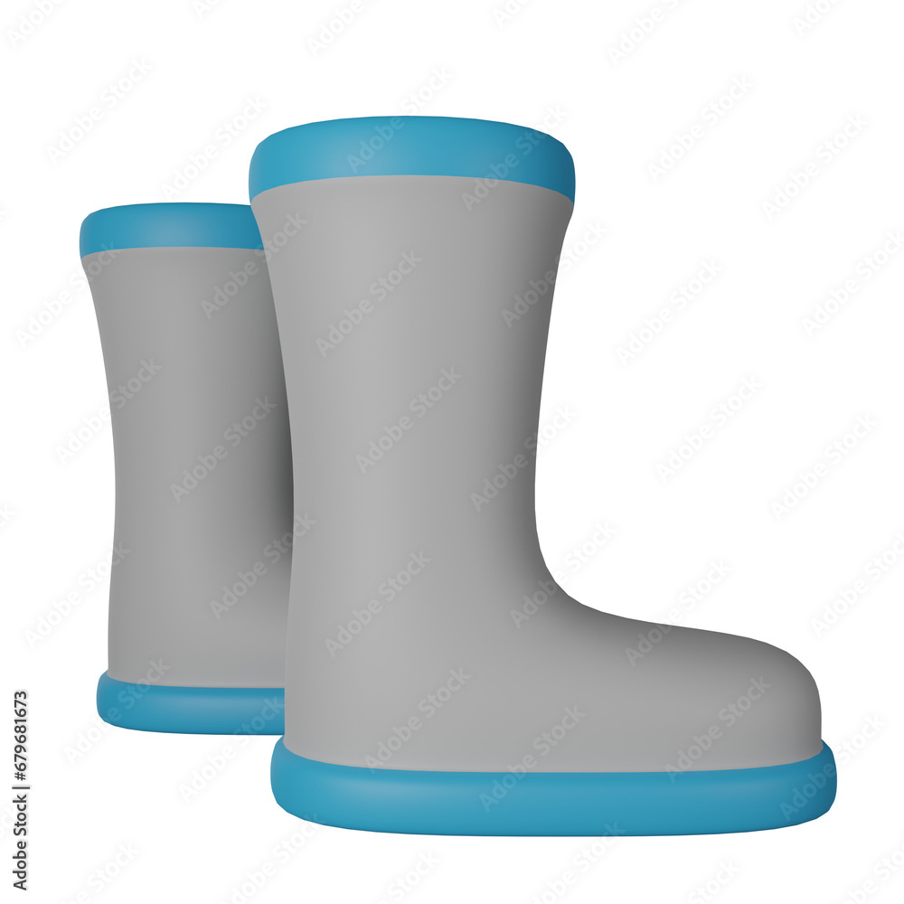 Boots 3D Icon Illustration Boots 3D Icon Illustration