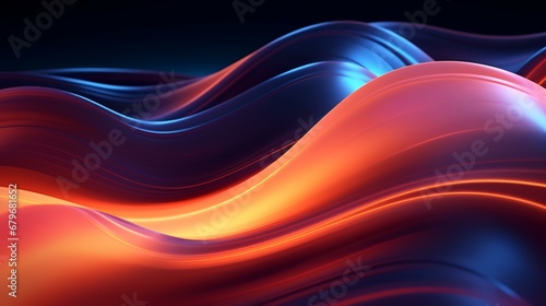 Abstract background of of bright wavy lines