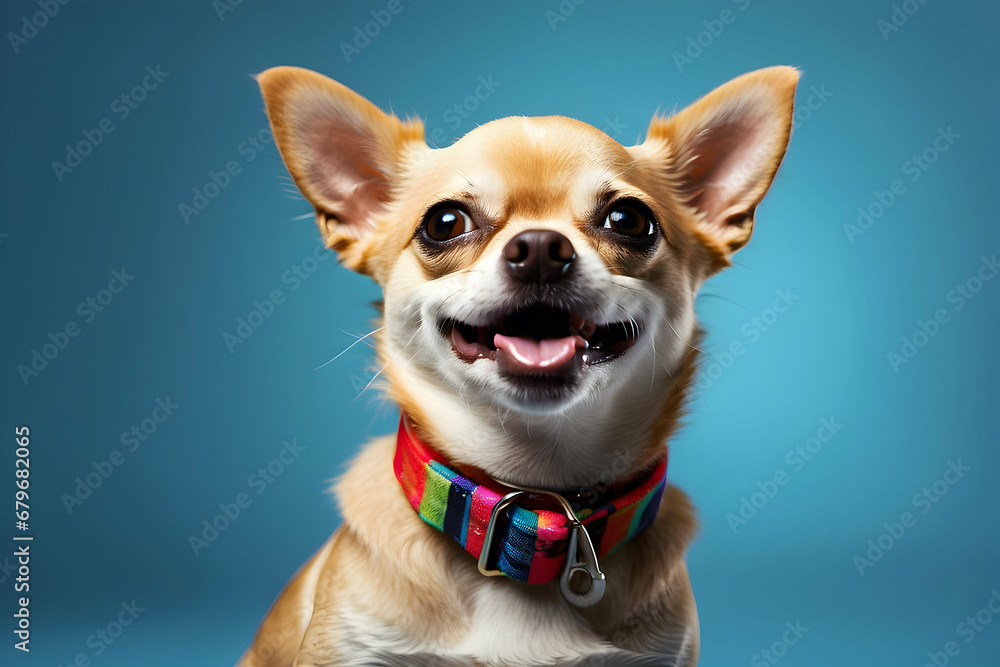 portrait of a dog on studio background