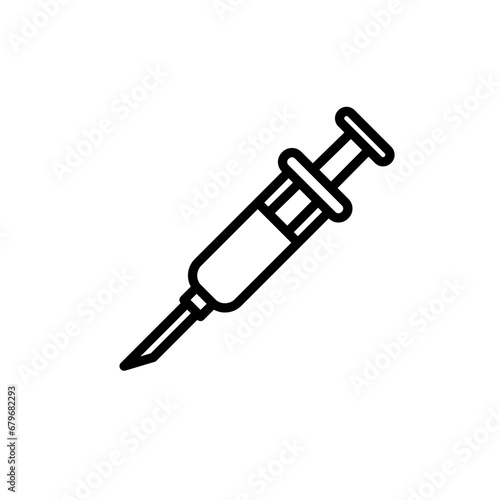 injection icon vector with line style