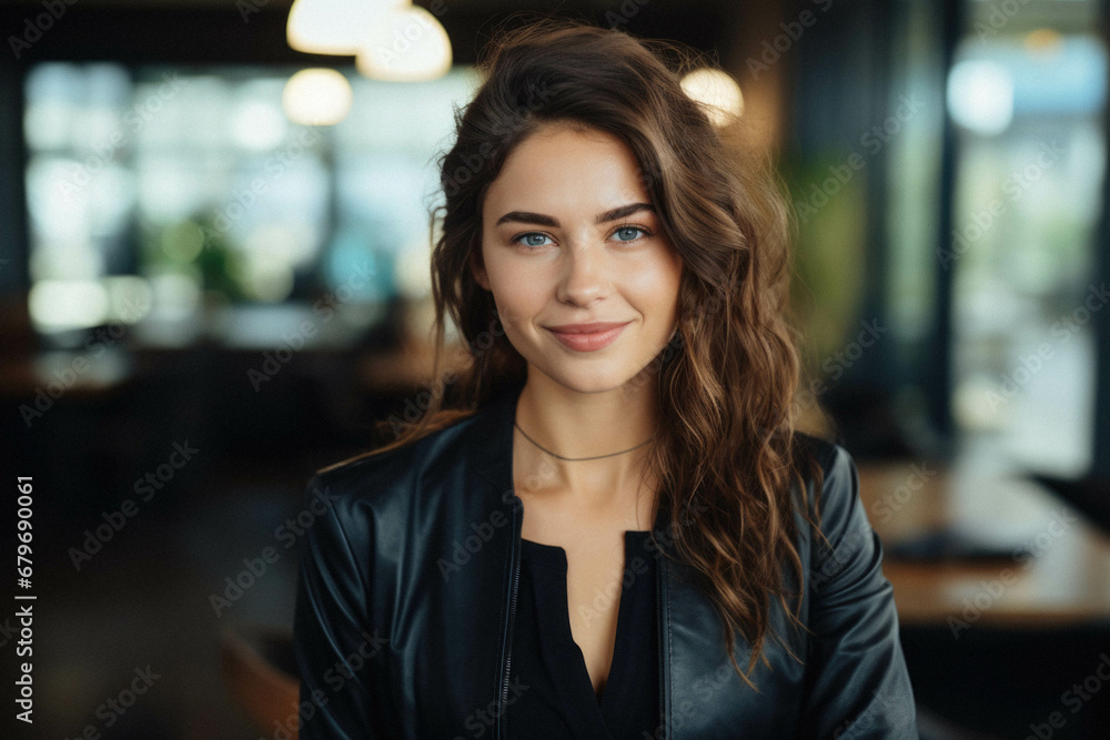 Beautiful woman in cafe. Beautiful woman in cafe.
