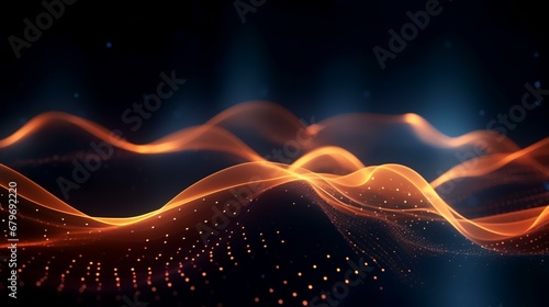 Futuristic point wave abstract background