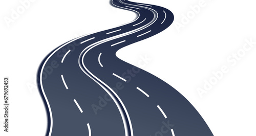 Winding Road Background. Vector illustration