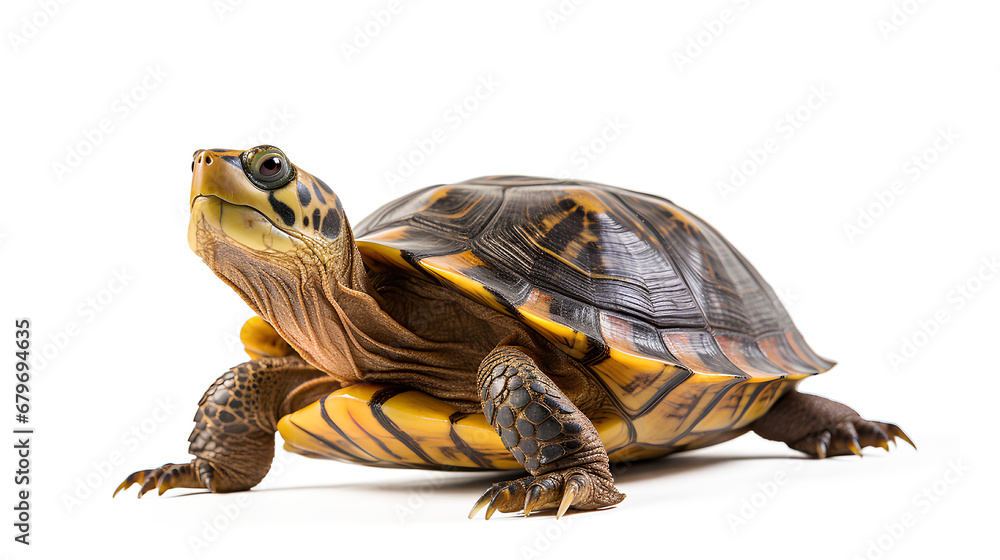 Obraz premium Turtle isolated on white background, Generative AI